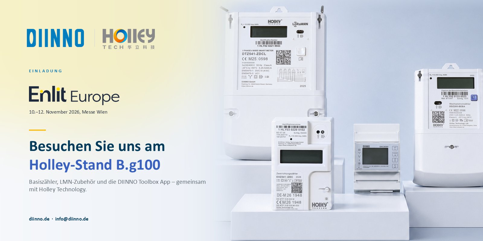 Enlit Europe 2026 – Einladung an Stand B.g100